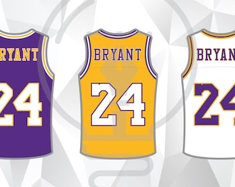 Kobe Bryant Lakers Jersey #24: SVG, PNG, AI Files (Digital Download)