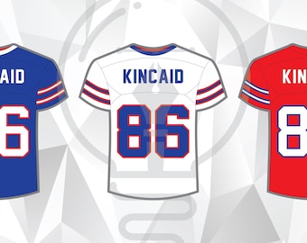 Dalton Kincaid Buffalo Football Jersey #86: SVG, PNG, AI Files (Digital Downloads