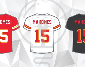Patrick Mahomes Football Jersey #15: SVG, PNG, & AI Files