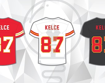 Travis Kelce Jersey SVG: Kansas City Football #87 (Digital Files for Cricut, Silhouette, Glowforge