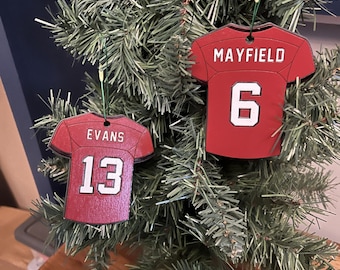 Tampa Bay Buccaneers - Wooden Jersey Ornaments (Choose Player)