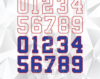 Buffalo Football Jersey Numbers: SVG, PNG, AI Files (Digital Download)