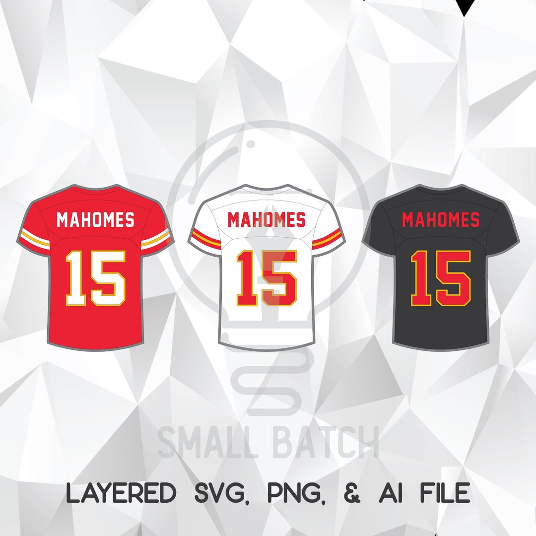 Patrick Mahomes Football Jersey #15: SVG, PNG, & AI Files - Etsy