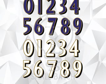 Baltimore Football Jersey Numbers: SVG, PNG, AI Files (Digital Download)