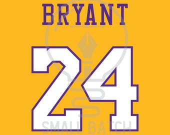 Kobe Bryant Framed Lakers Jersey #24: SVG, PNG, AI Files (Digital Download)