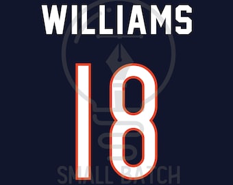 Caleb Williams Framed Chicago Football Jersey #18 | SVG, PNG, & Ai Files | Digital Downloads for Cricut, Silhouette, Glowforge, etc.