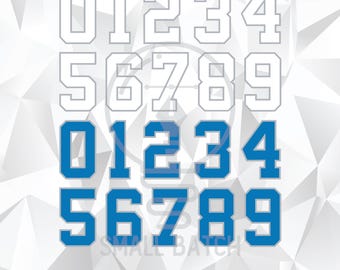 Detroit Football Jersey Numbers: SVG, PNG, AI Files (Digital Download)