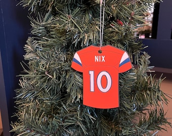 Denver Broncos - Wooden Jersey Ornaments (Choose Player)