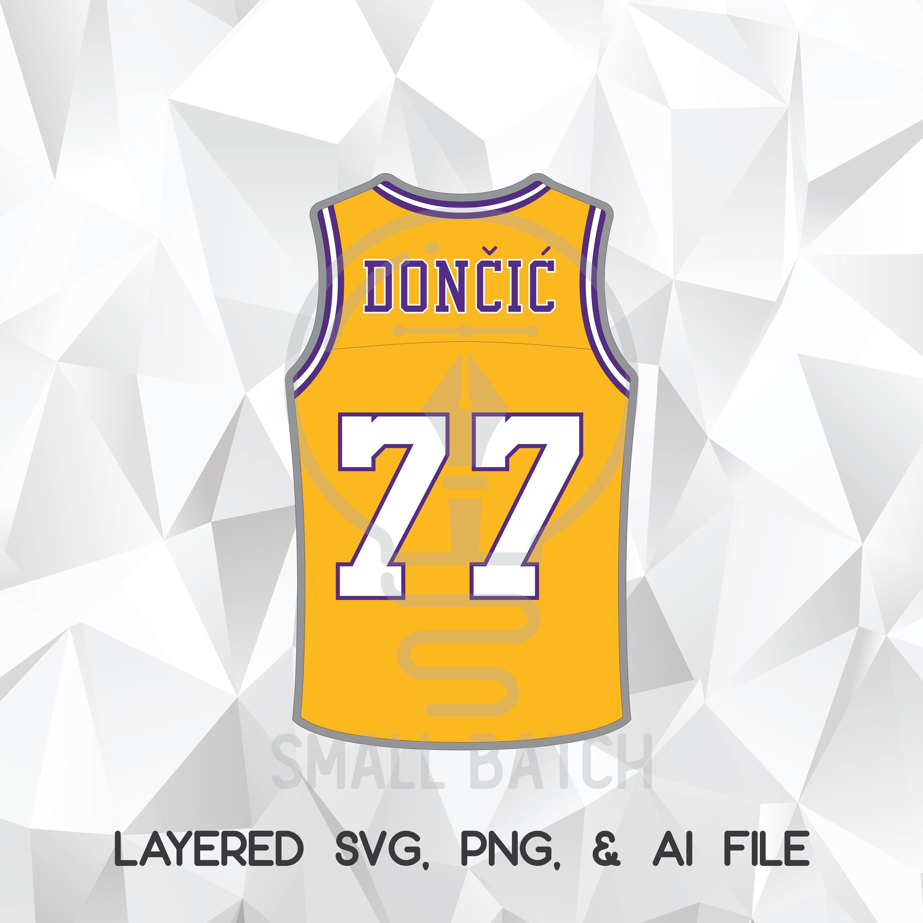 ルカ・ドンチッチ バスケットボール ジャージ #77: SVG、PNG、AI