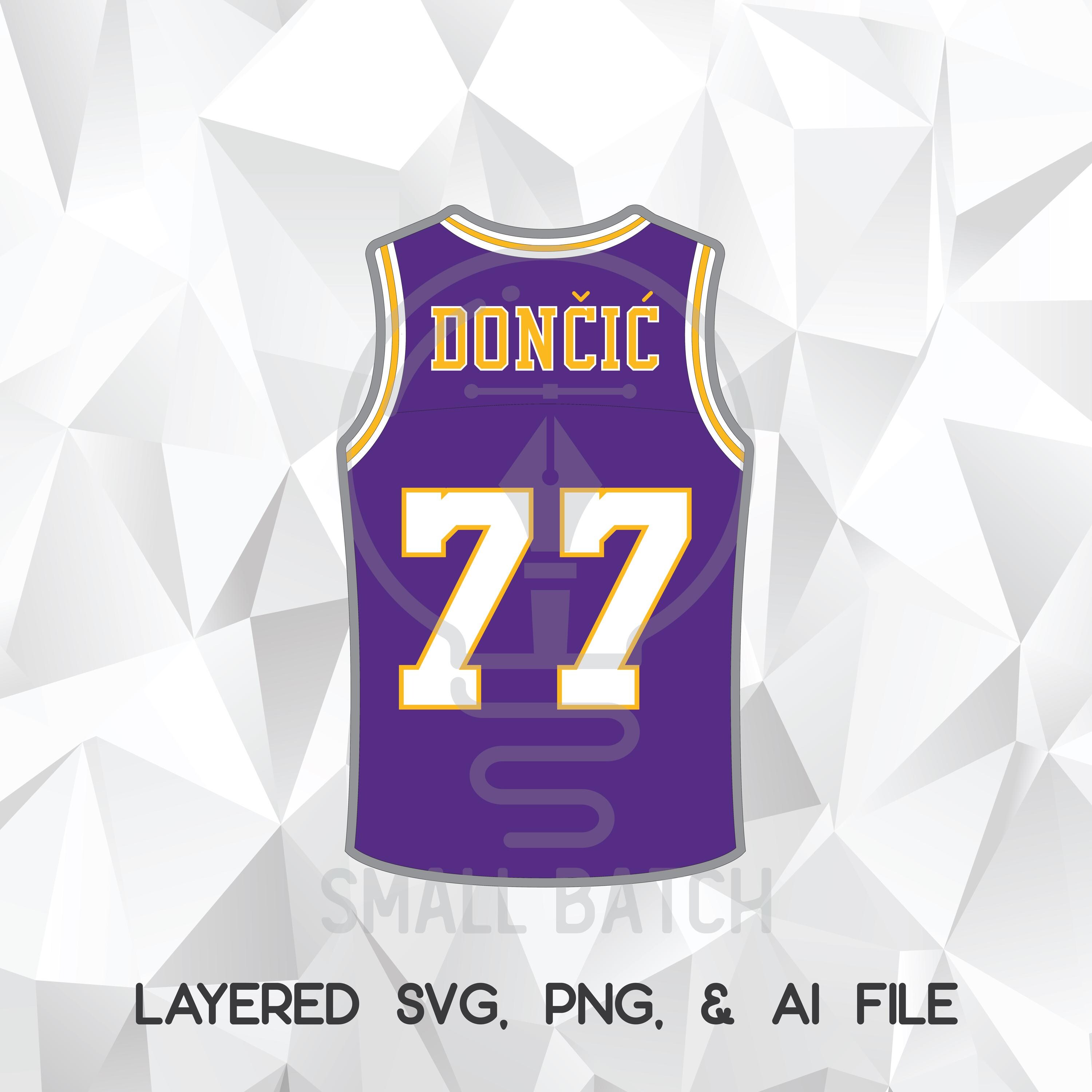 ルカ・ドンチッチ バスケットボール ジャージ #77: SVG、PNG、AI
