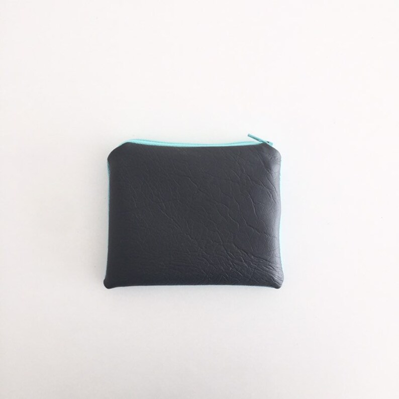 wallet. Hand screen printed platypus zip pouch coin purse