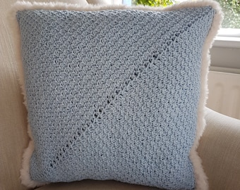 CROCHET PATTERN - Tunisian Crochet Textured Pillow - Tunisian Crochet Pattern - Tunisian Crochet - Crochet Cushion - PDF Pattern