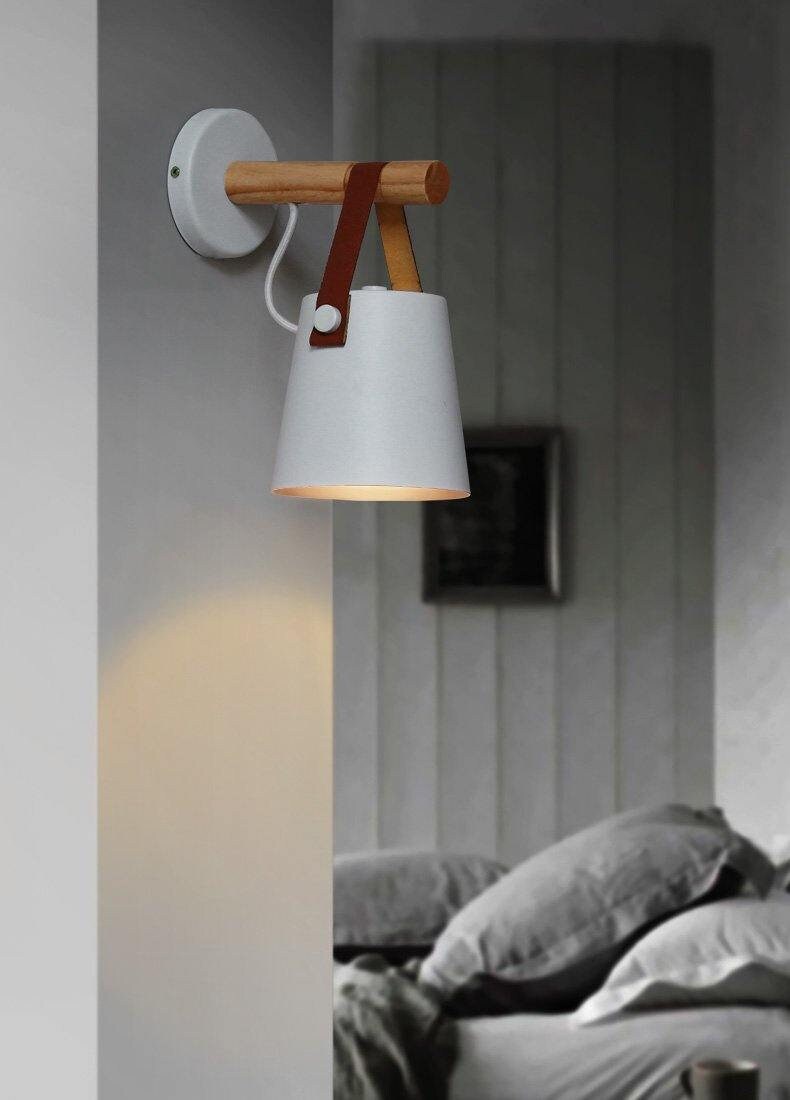 Nordic Wooden Hanging Wall Lamp Decorative Lights for Home Etsy