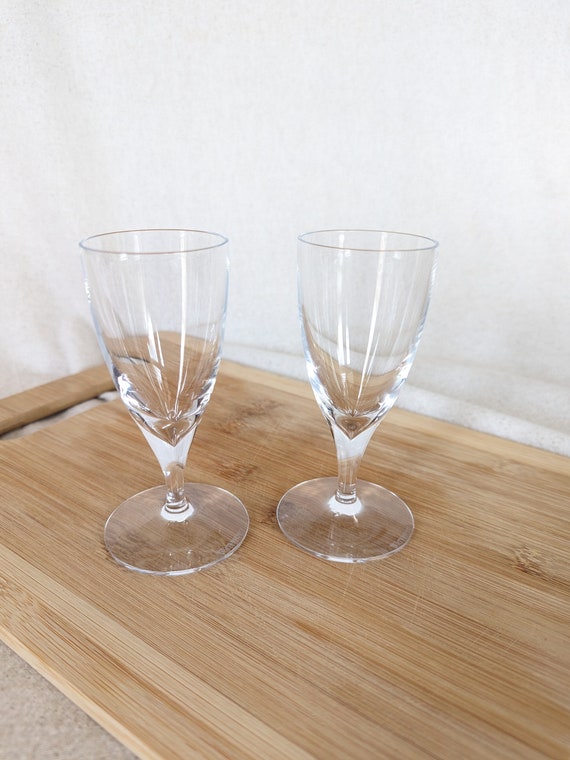 2 Vintage Marquis Waterford Crystal Stemware Drinking Glass Marked