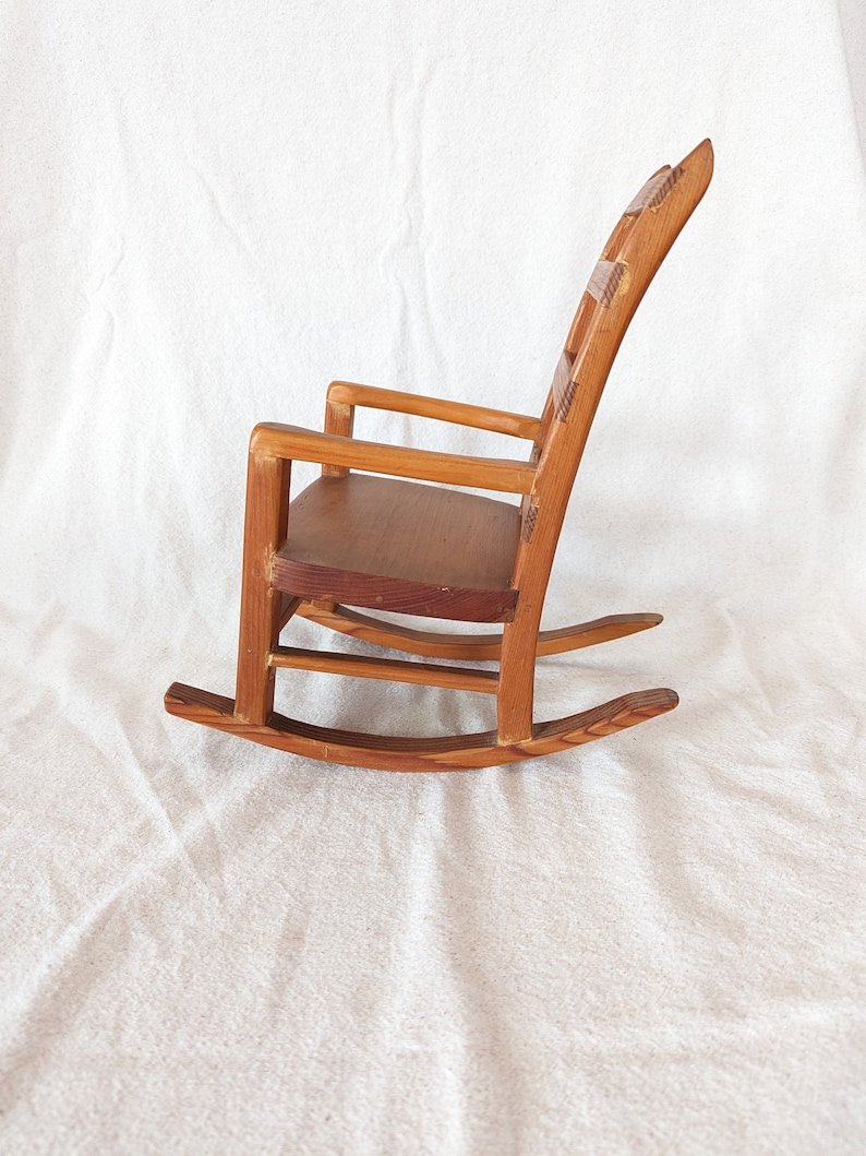 Small Wood Rocking Chair Salesman Sample 12 Tall Etsy