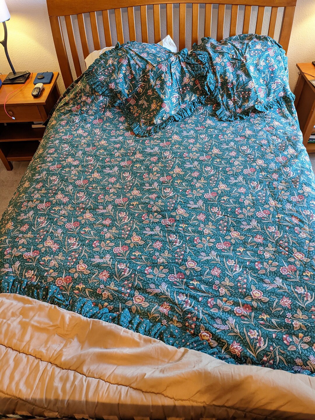 Vintage Queen Sized Croscill Bedspread & Two Shams Etsy