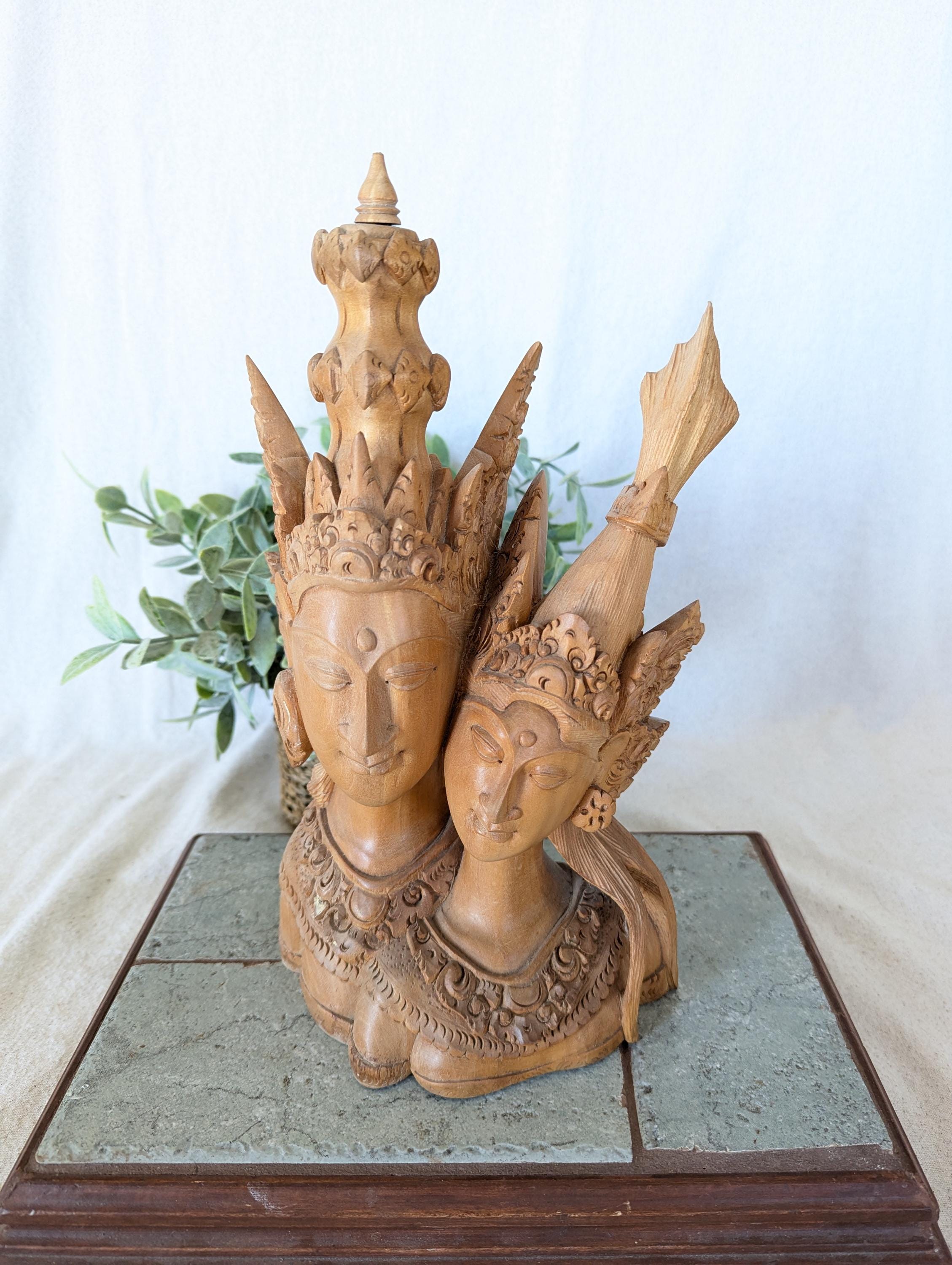 インドネシア　ワヤン人形2体（RAMA、SHINTA） Miniature Indonesian Wayang Kulit, Javanese Shadow Puppets