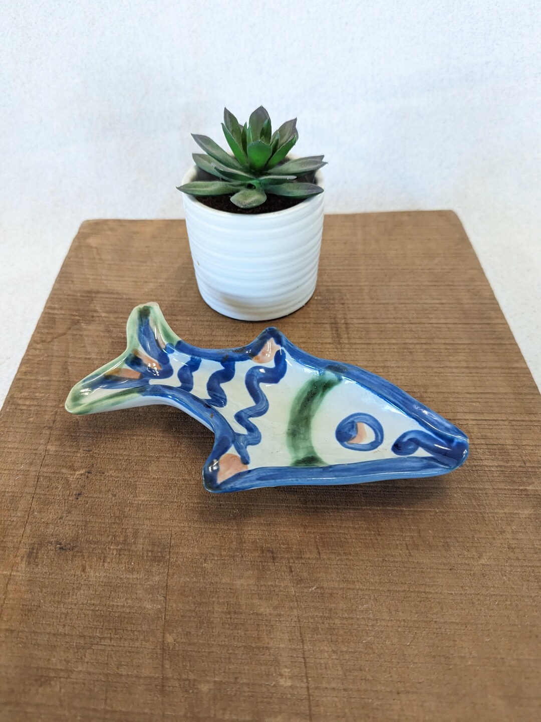 M. A. Hadley Pottery Fish Spoon Rest 6 1/2 Long 3 Etsy