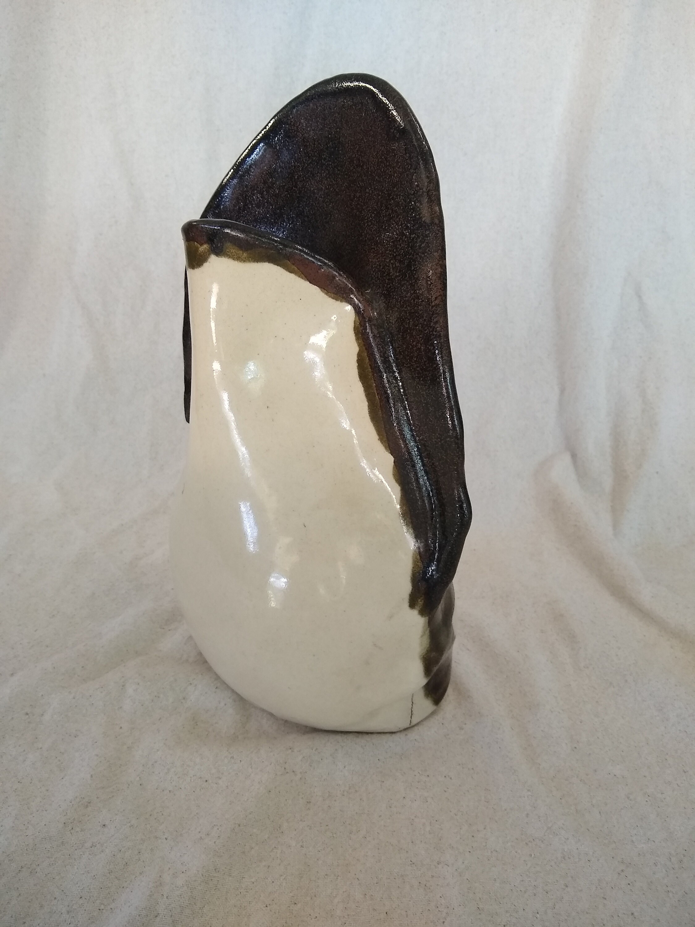 Signed & Dated Slab Pottery Vase Vintage 1980's for Etsy