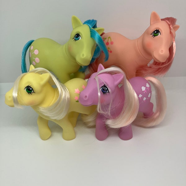 Earth set cherries jubilee tootsie lickety split posey my little pony g1 original vintage