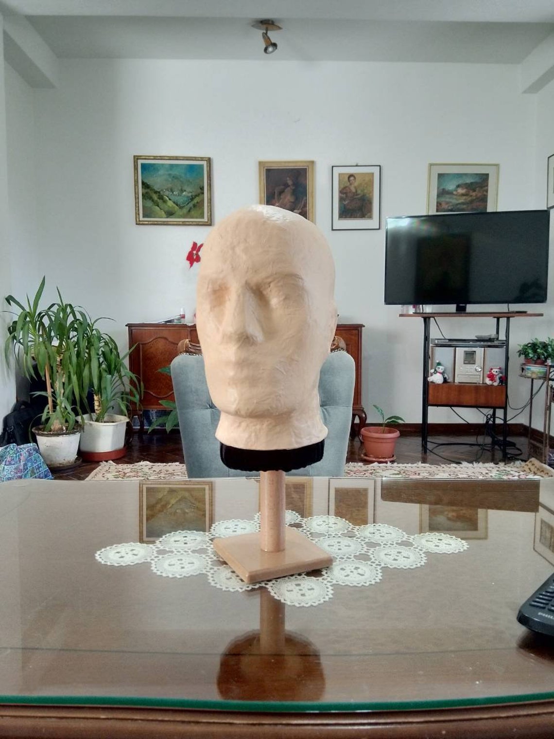 Handmade Male Mannequin Headstand Head Display Stand Wig Etsy