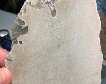 Ivory/Mutton Fat?Wyoming Jade Slab with crystals