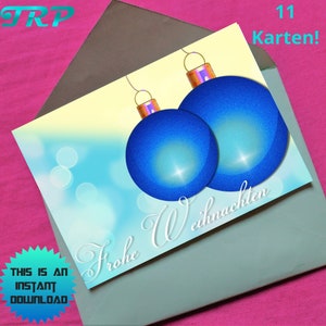 Frohe Weihnachten Karten | German Christmas Cards | Deutch Christmas Cards | 5x7 Christmas Cards | 5x7 Greeting Cards