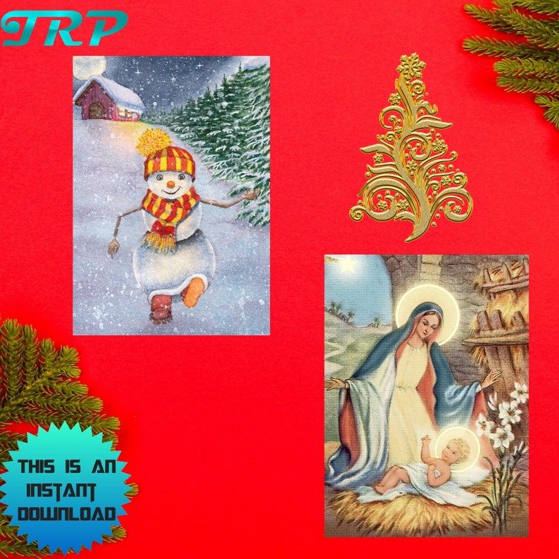 Printable Holiday Cards Printable Christmas Cards Etsy
