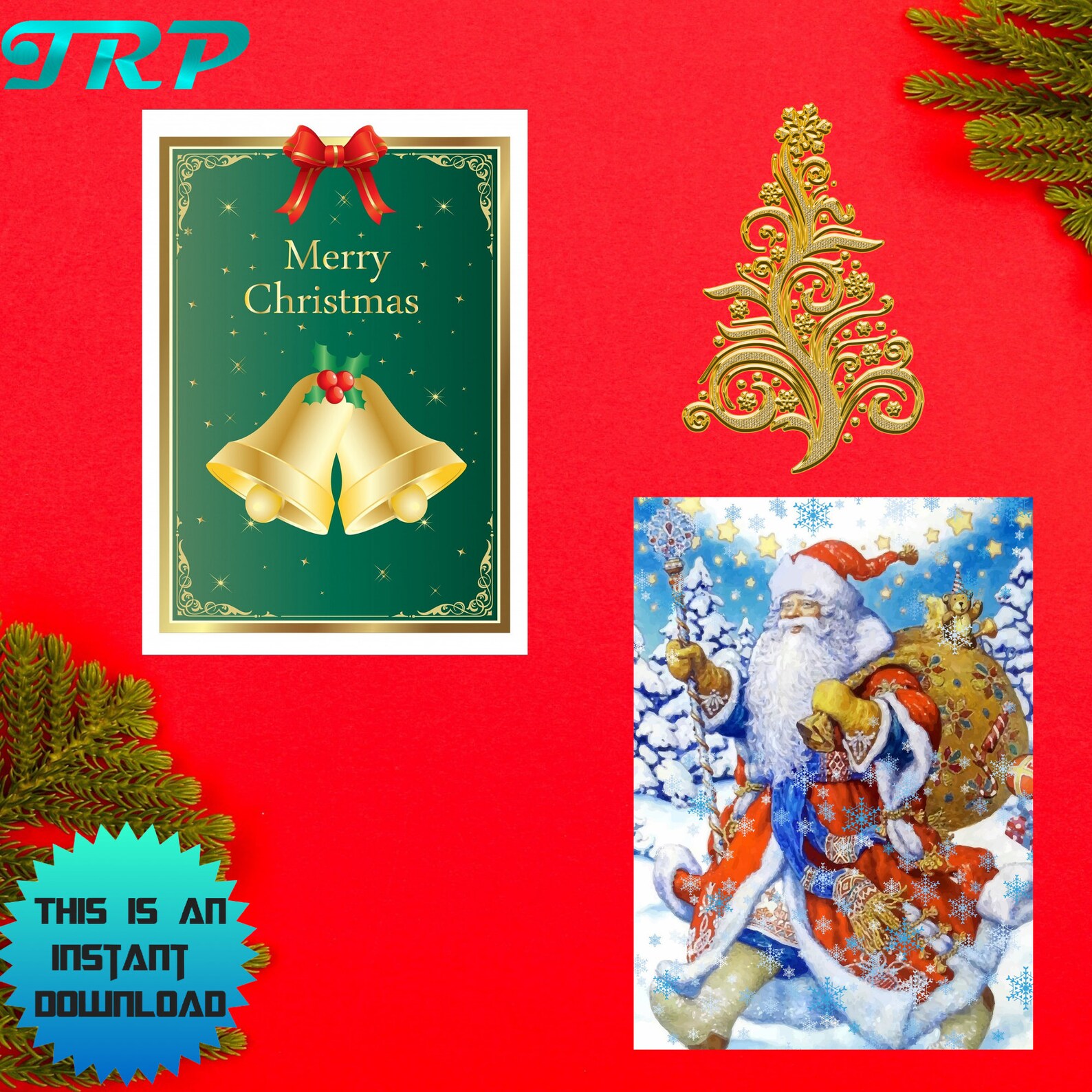 Printable Holiday Cards Printable Christmas Cards Etsy
