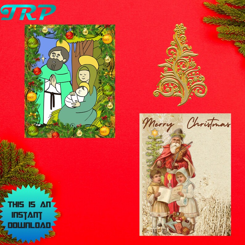 Printable Christmas Cards Printable Greeting Cards Etsy Canada