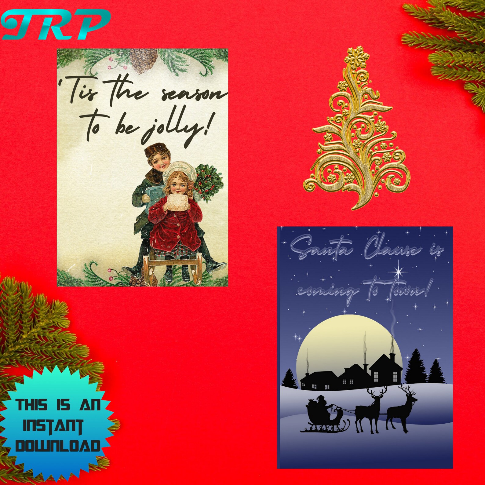 Printable christmas cards printable greeting cards etsy canada
