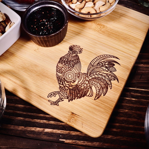 Rooster Cutting Board Etsy