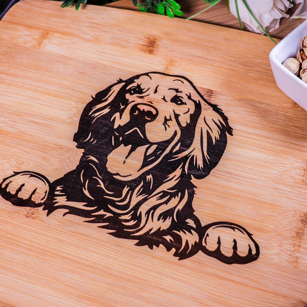 Golden Retriever Engraved Cutting Board