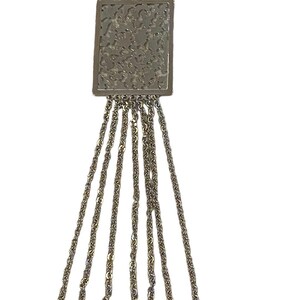 ViNTaGe Sarah Coventry Silver Tone Fringe Tassel Necklace Boho