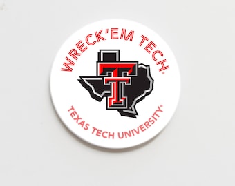 Texas Tech Wreck'em Tech Button