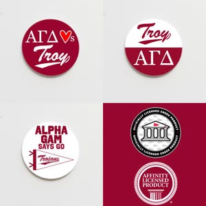 Troy University Alpha Gamma Delta Gameday Button (3 designs)