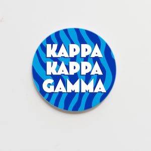 Kappa Kappa Gamma Zebra Greek  Button