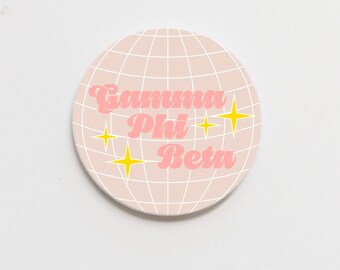 Gamma Phi Beta Greek Disco Button