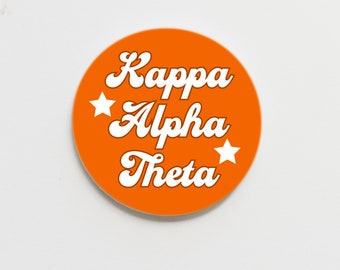 Kappa Alpha Theta Greek Game Day Stars Button