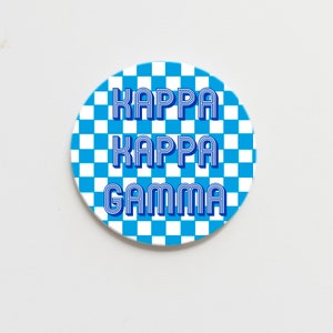 Kappa Kappa Gamma Checkerboard Greek  Button