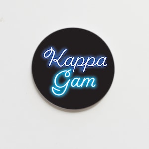 Kappa Kappa Gamma Neon Greek  Button
