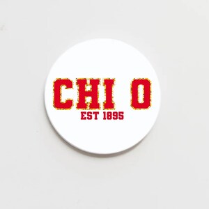 Chi Omega Greek Varsity Button