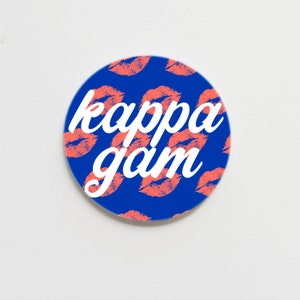 Kappa Kappa Gamma Kisses Greek  Button