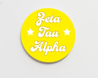 Zeta Tau Alpha Greek Game Day Stars Button