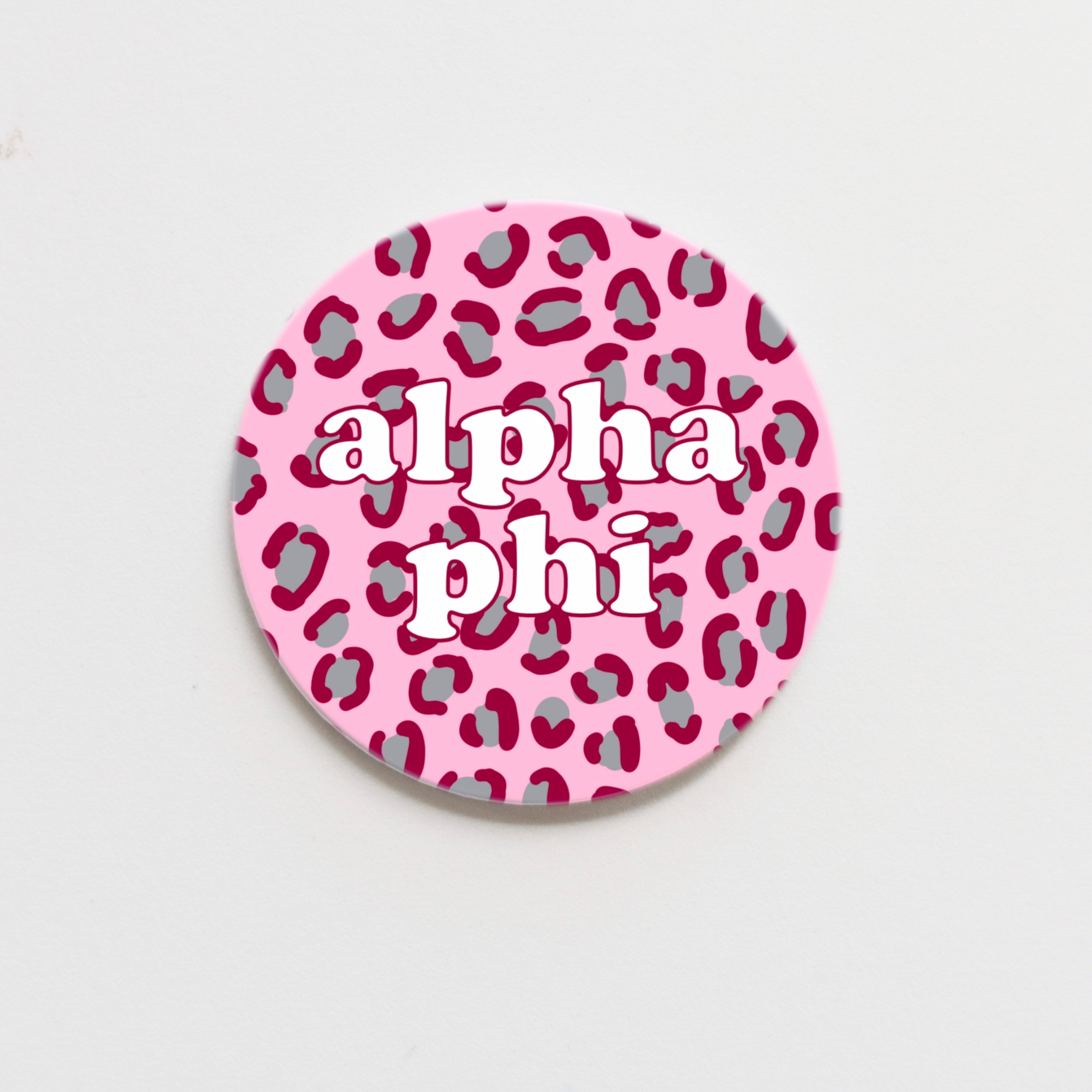 Alpha Phi Cheetah Greek Button - Etsy