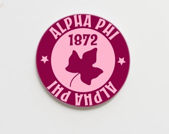Alpha Phi Greek Merit Badge Button