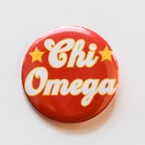 Chi Omega Written in the Stars Greek Button