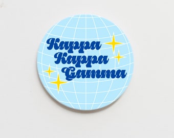 Kappa Kappa Gamma Greek Disco Button