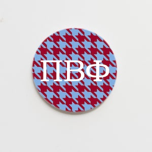 Pi Beta Phi Houndstooth Greek Button