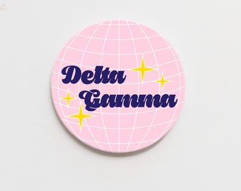 Delta Gamma Greek Disco Button